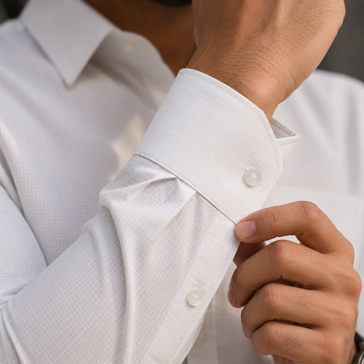White Solid Formal Shirt