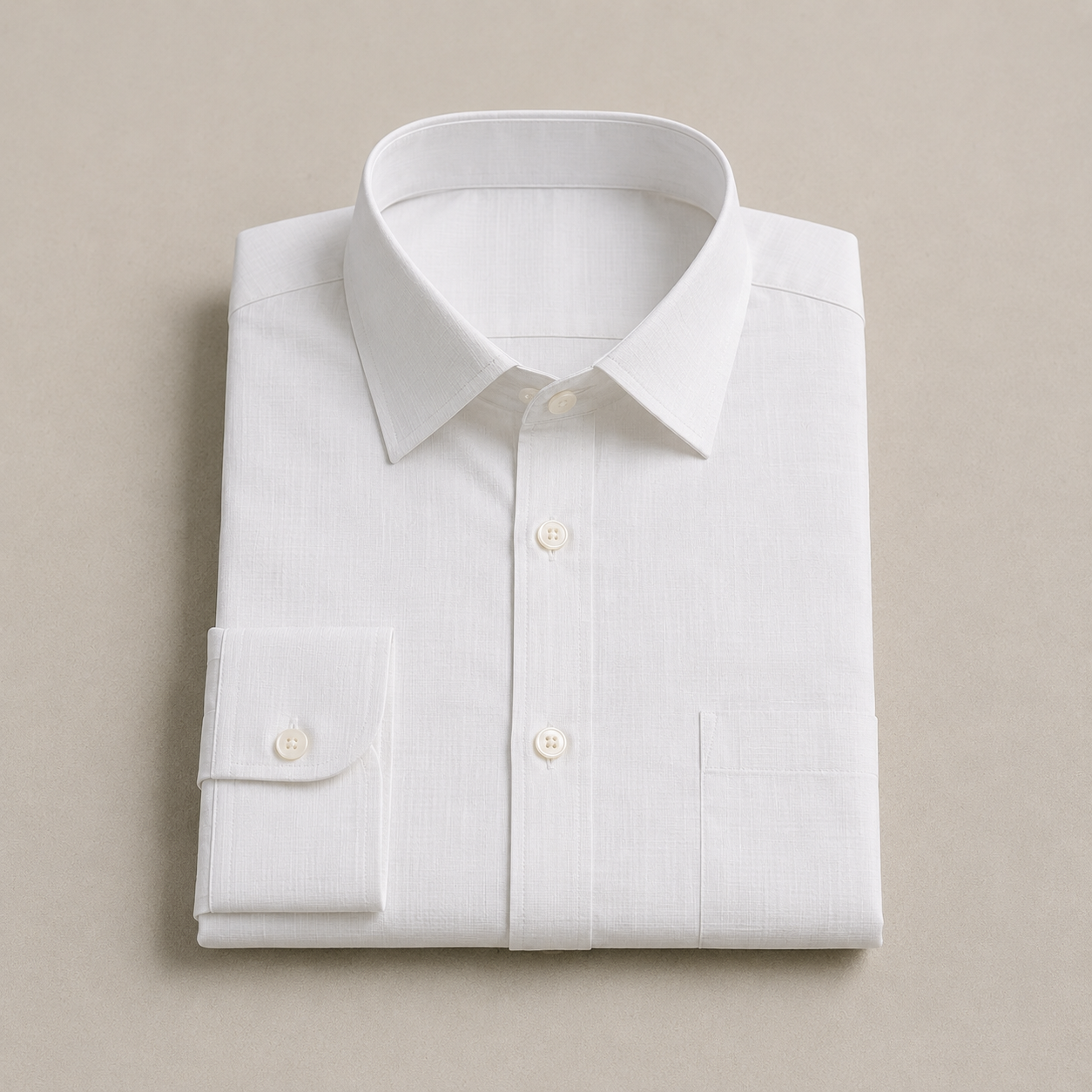 White Solid Formal Shirt