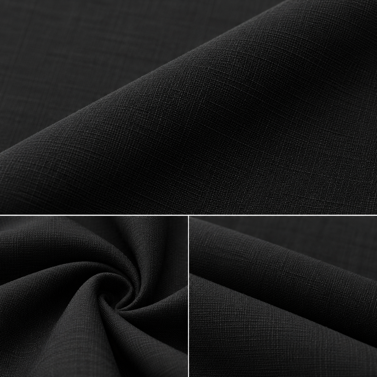 Fabric texture close-up of the Quality Black Shirt
