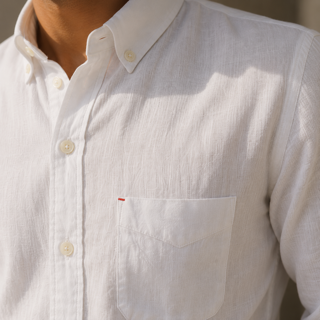 Men's White Half Sleeve Casual Shirt
