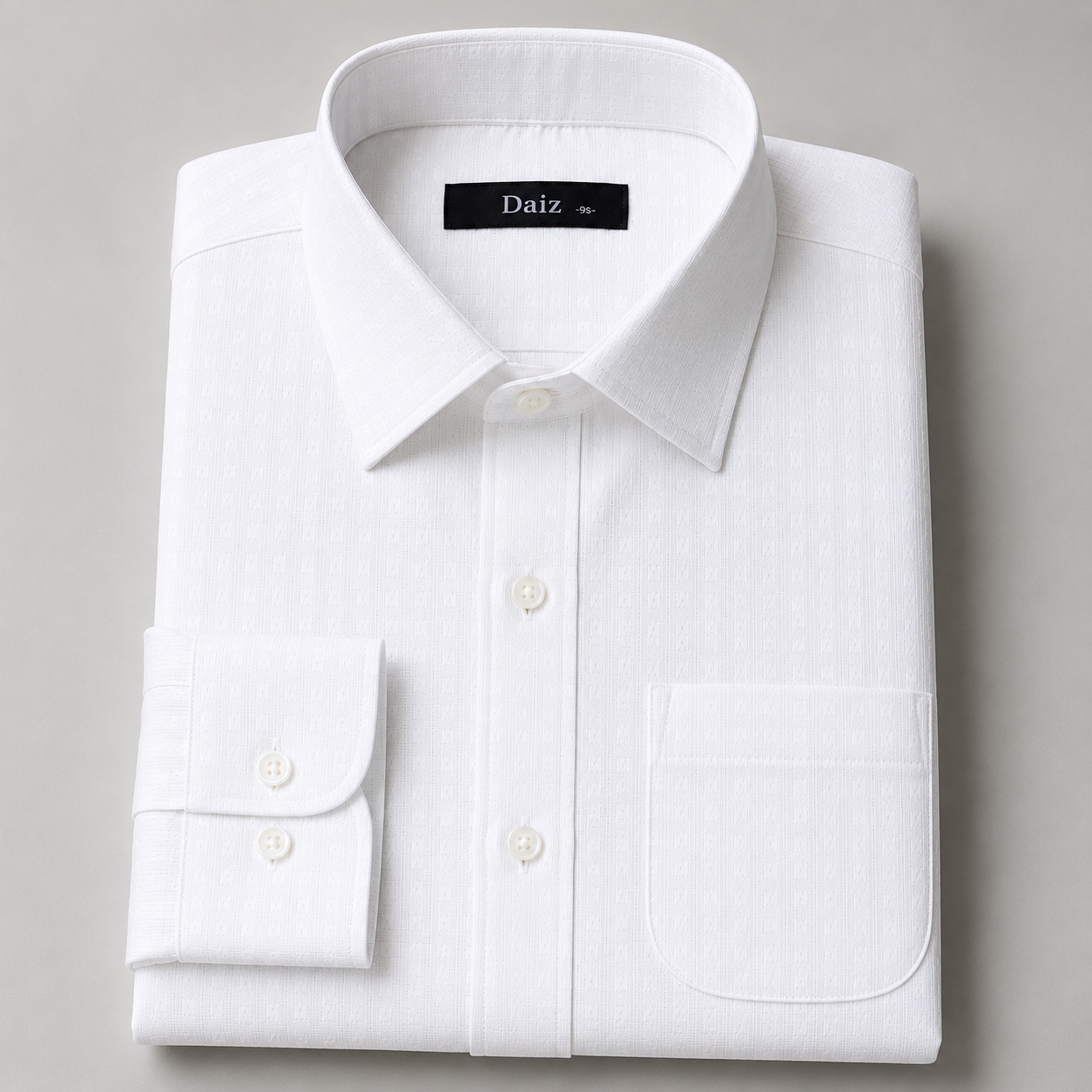 Men's White Textured Formal Shirt