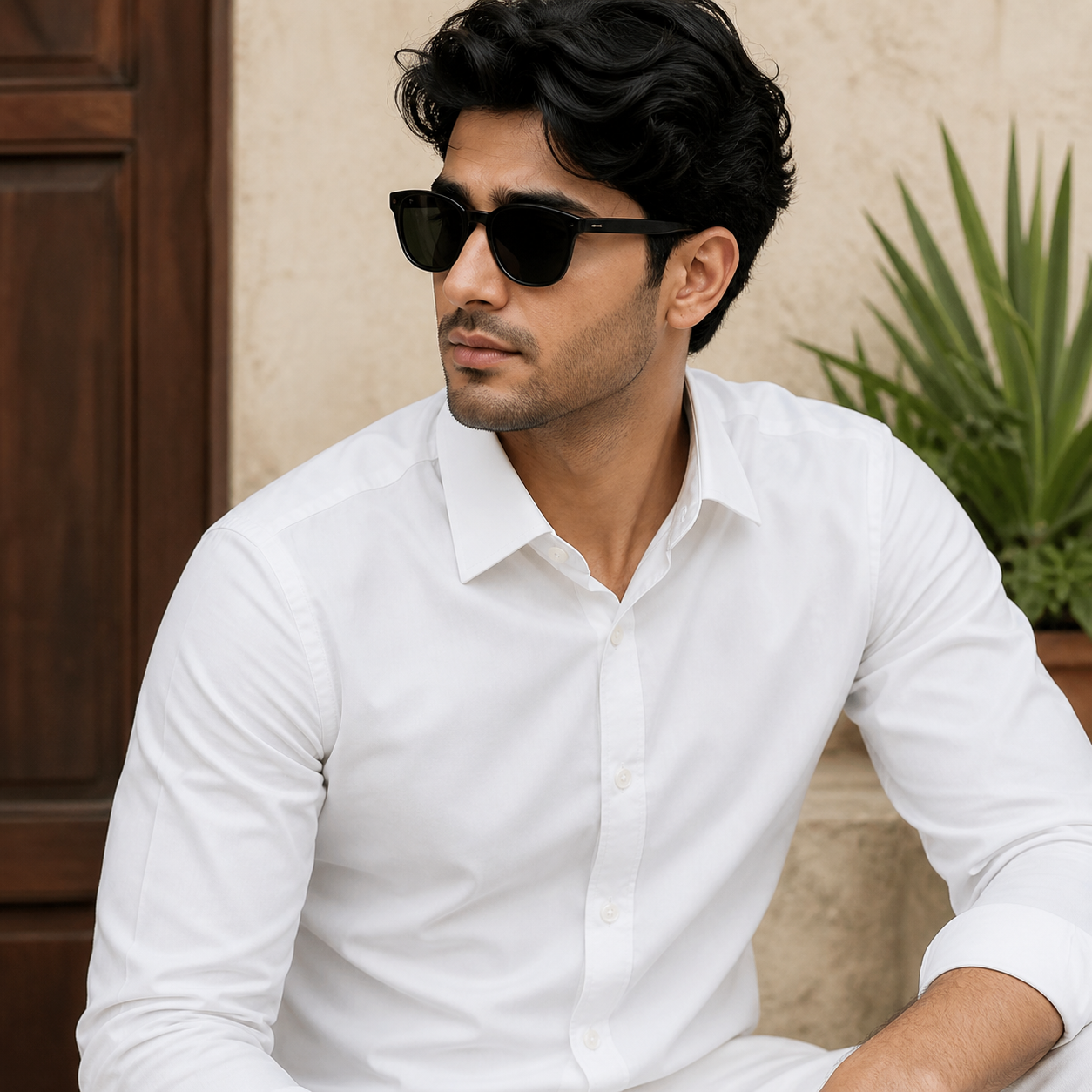 White Casual Shirt for Men | Regular Fit | Everyday Comfort
