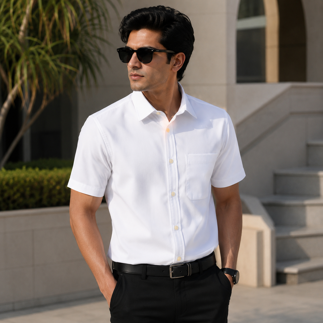 Smart Fit Half Sleeve Office Shirt